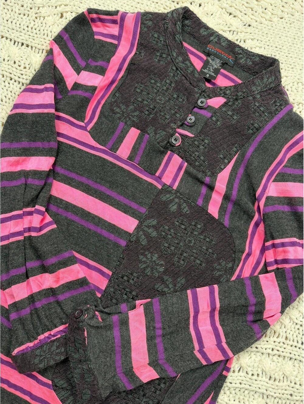 Custo Barcelona Long Sleeve Top Womens Streetwear Y2K Style Size 3 / M Grunge